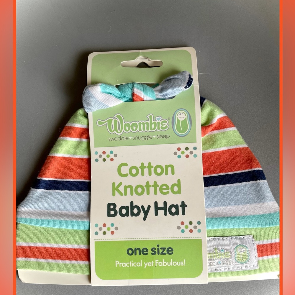 NEW - Woombie Knot Hat - Blue Multicolour-Stripe